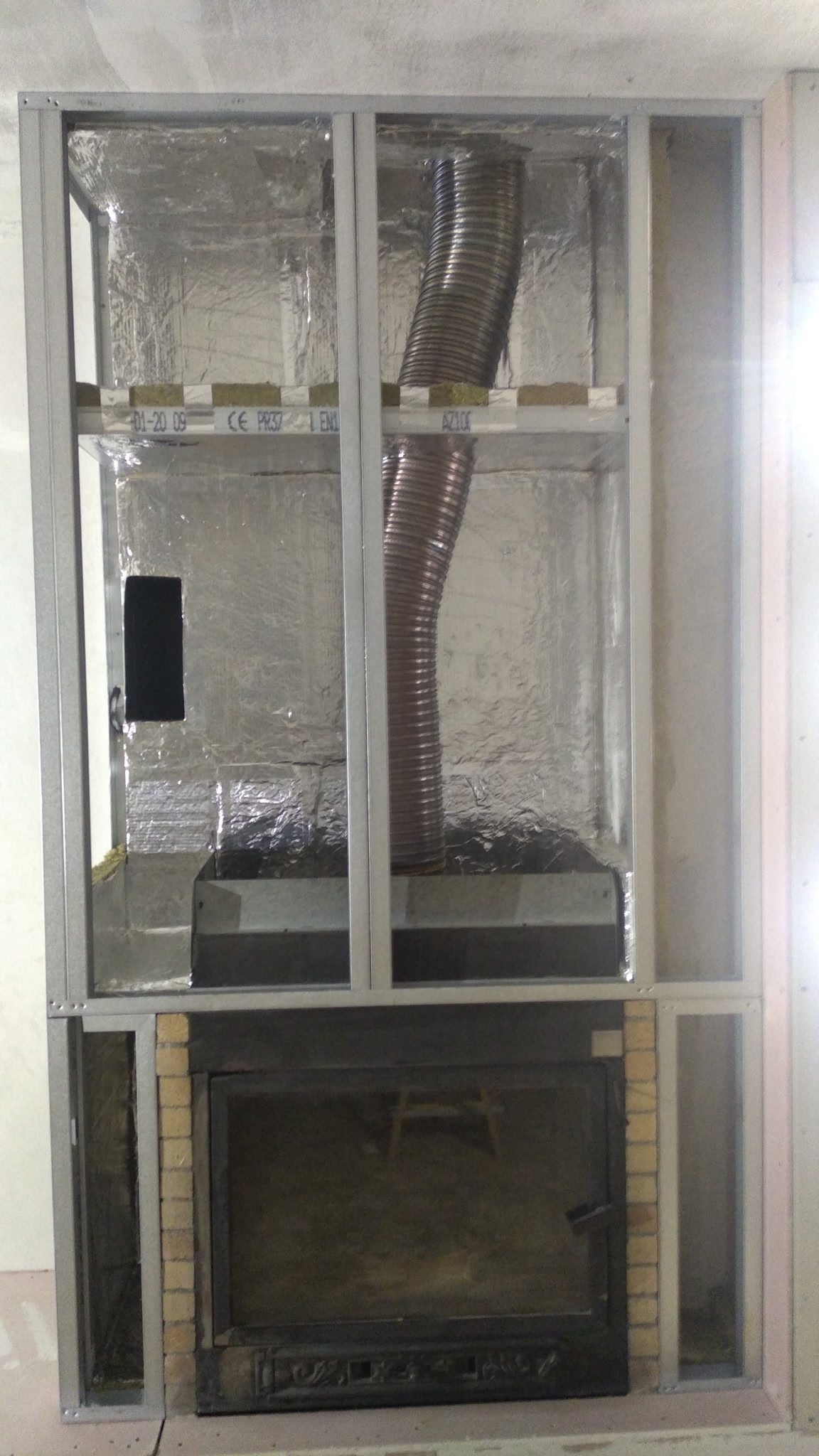 Création de la nouvelle structure autour du conduit